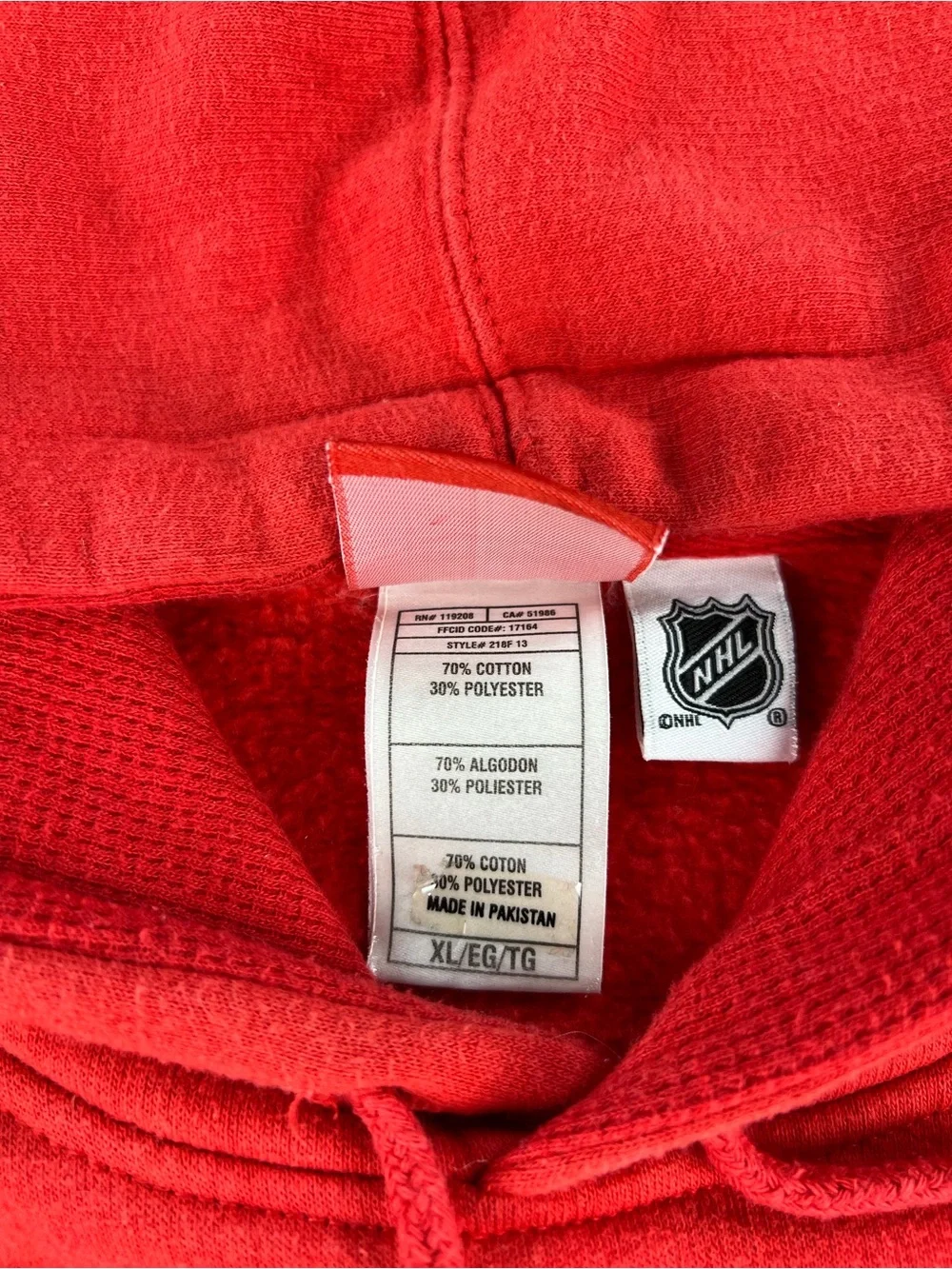 Vintage Y2K Reebok Detroit Red Wings Face Off Collection Pullover Hoodie Size XL